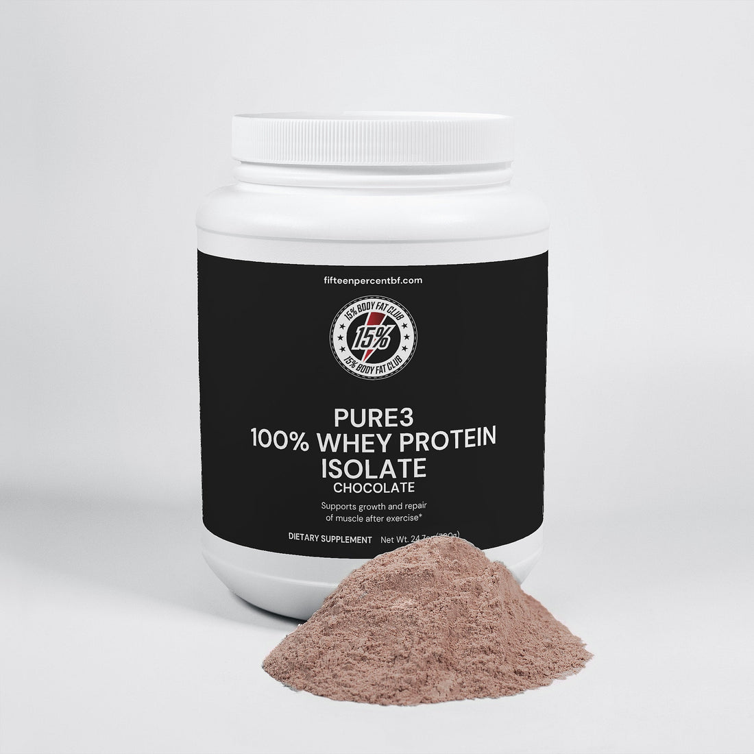 Pure3 Whey Protein Isolate 100% Chocolate Flavor - Premium Whey Protein Isolate