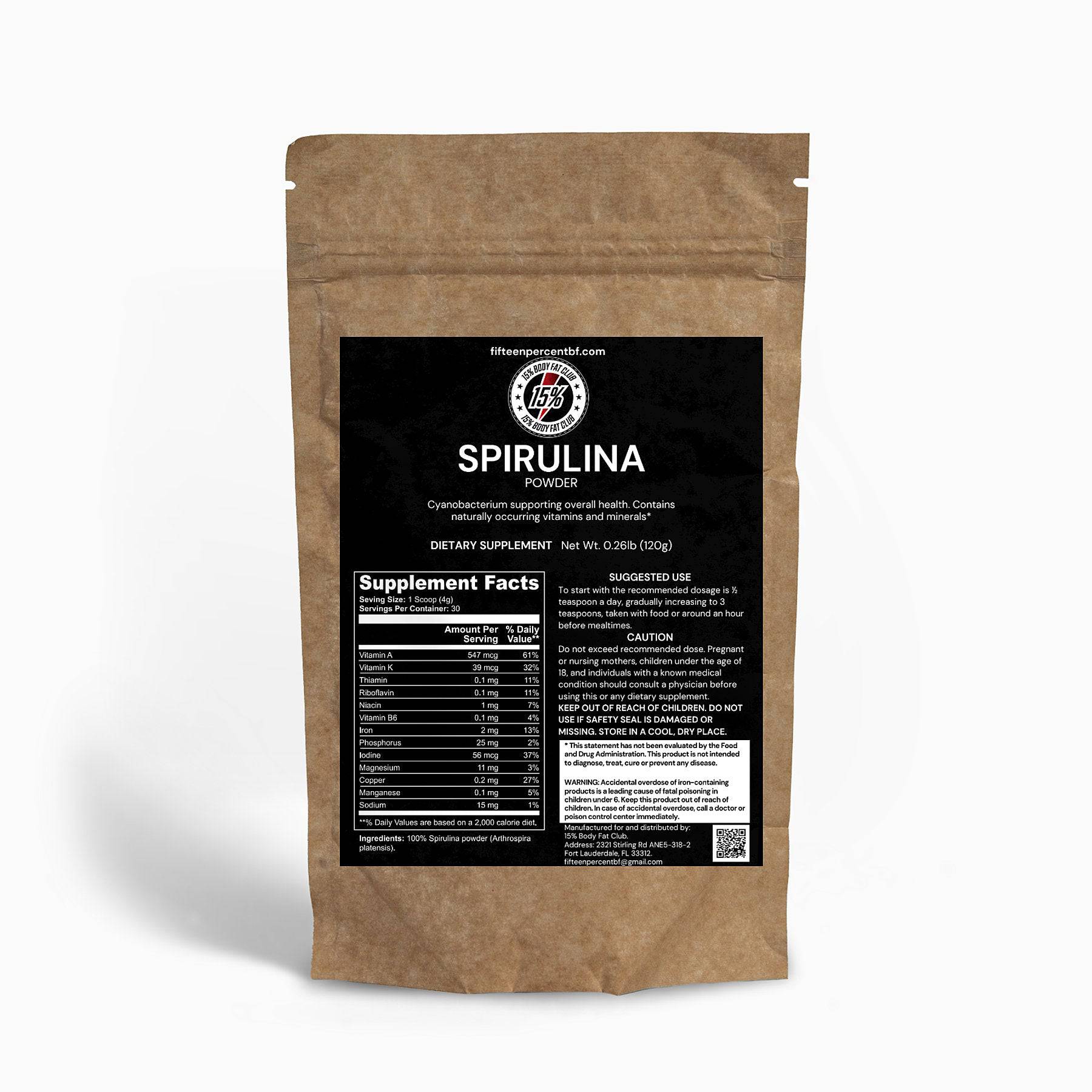 Spirulina Powder - 15% Body Fat Club