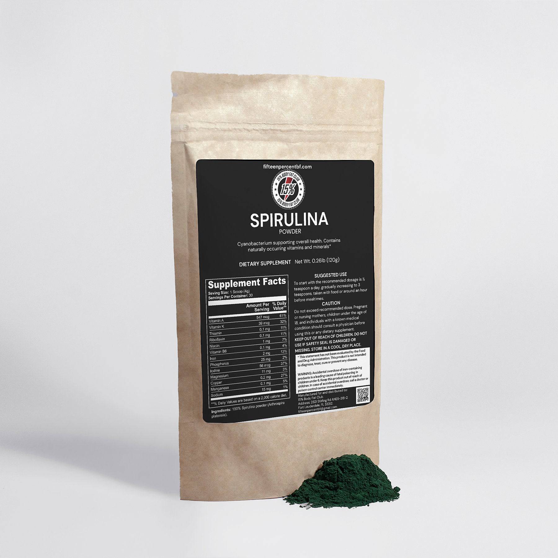 Spirulina Powder - 15% Body Fat Club