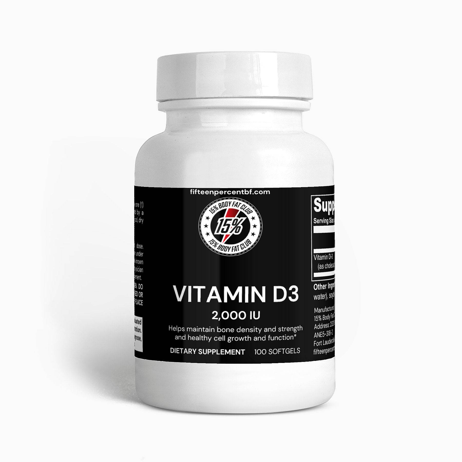 Vitamin D3 2,000 IU - 15% Body Fat Club