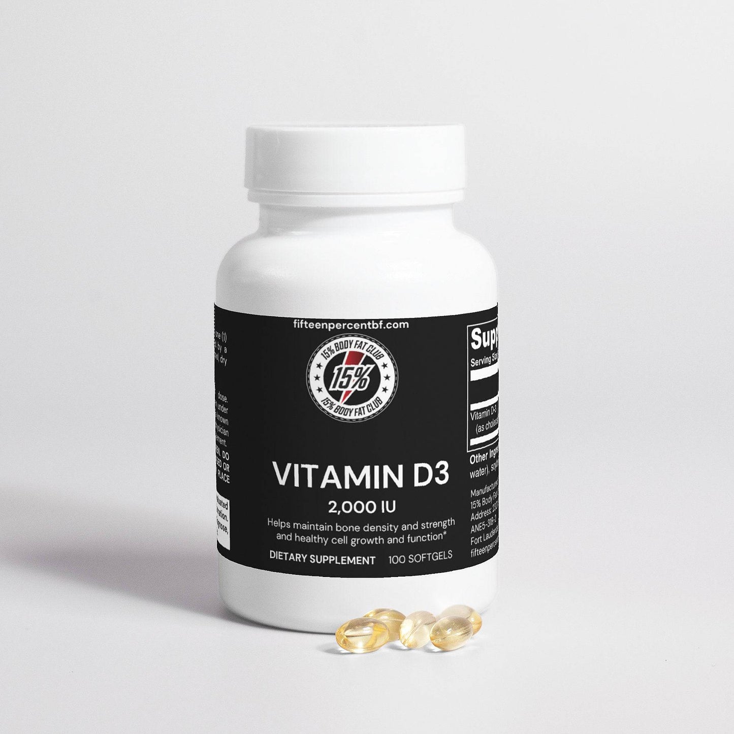 Vitamin D3 2,000 IU - 15% Body Fat Club