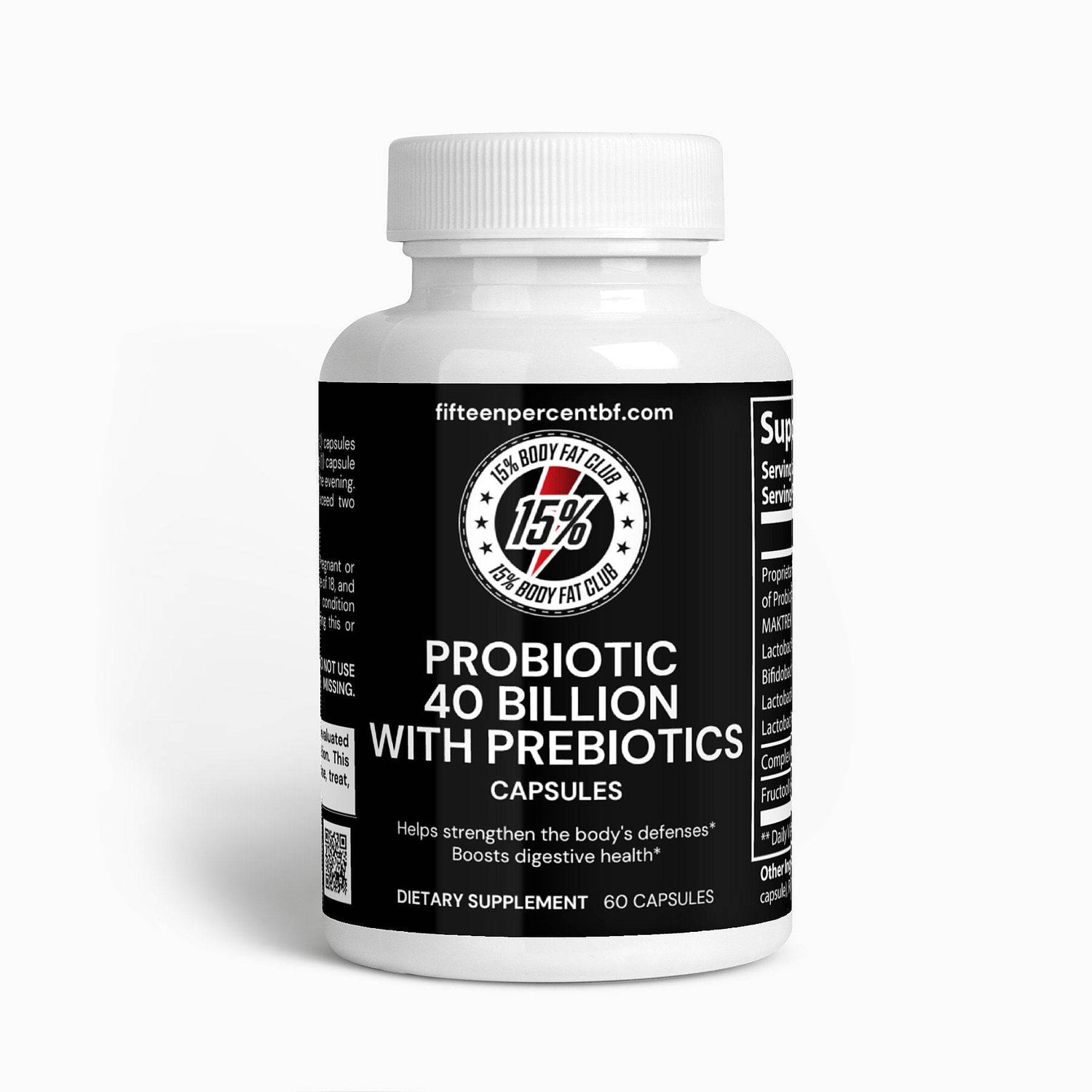 Probiotic 40 Billion with Prebiotics - 15% Body Fat Club