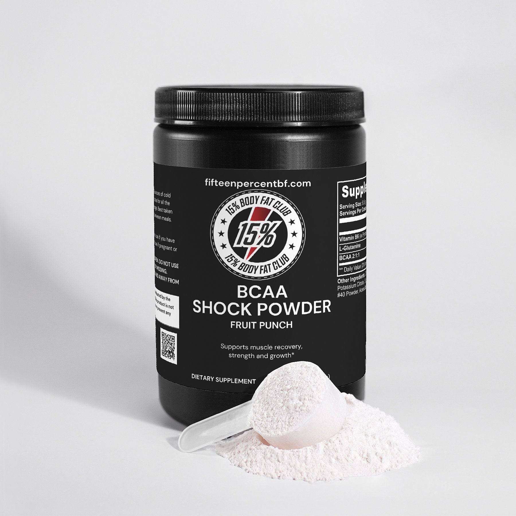 BCAA Shock Powder (Fruit Punch) - 15% Body Fat Club