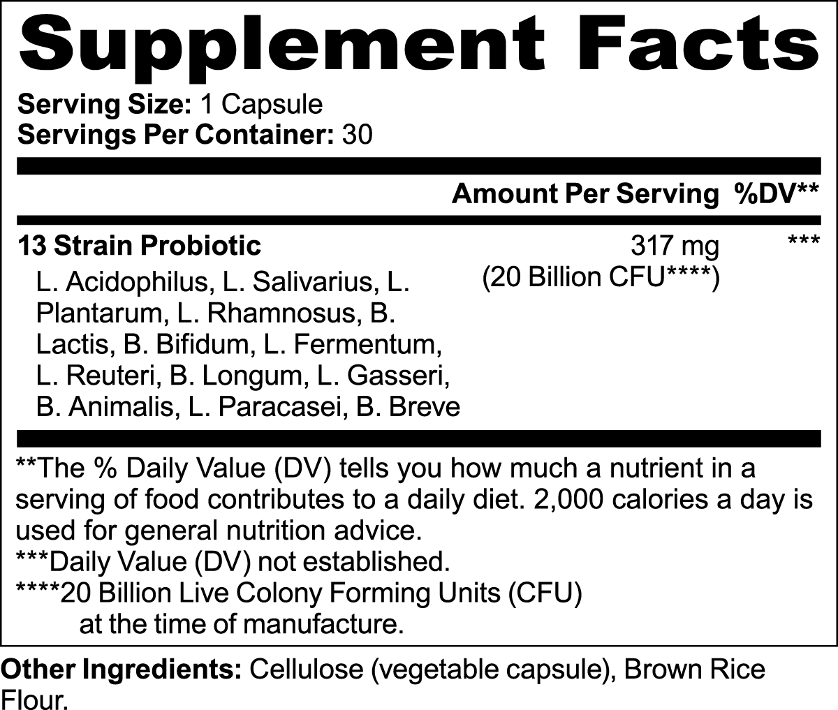 Probiotic 20 Billion - 15% Body Fat Club