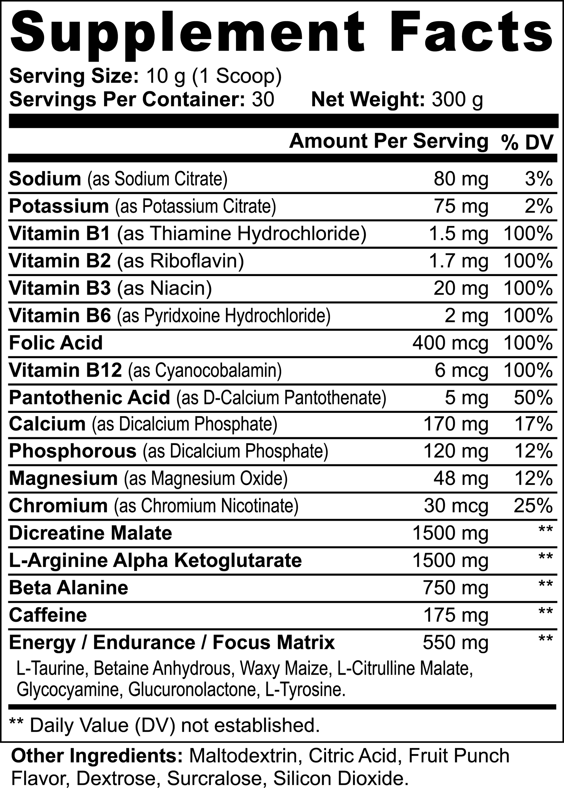 Nitric Shock Pre-Workout Powder (Fruit Punch) - 15% Body Fat Club