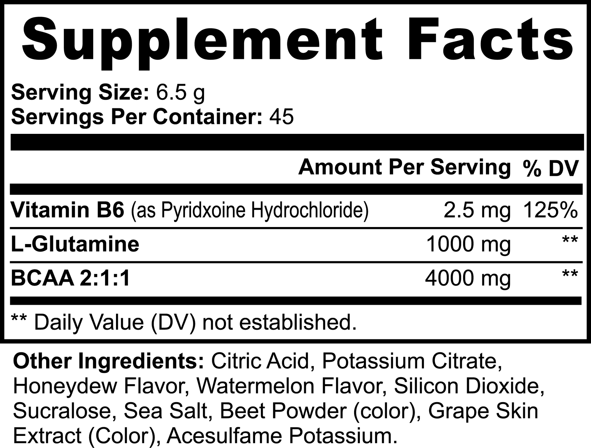 BCAA Post Workout Powder (Honeydew/Watermelon) - 15% Body Fat Club