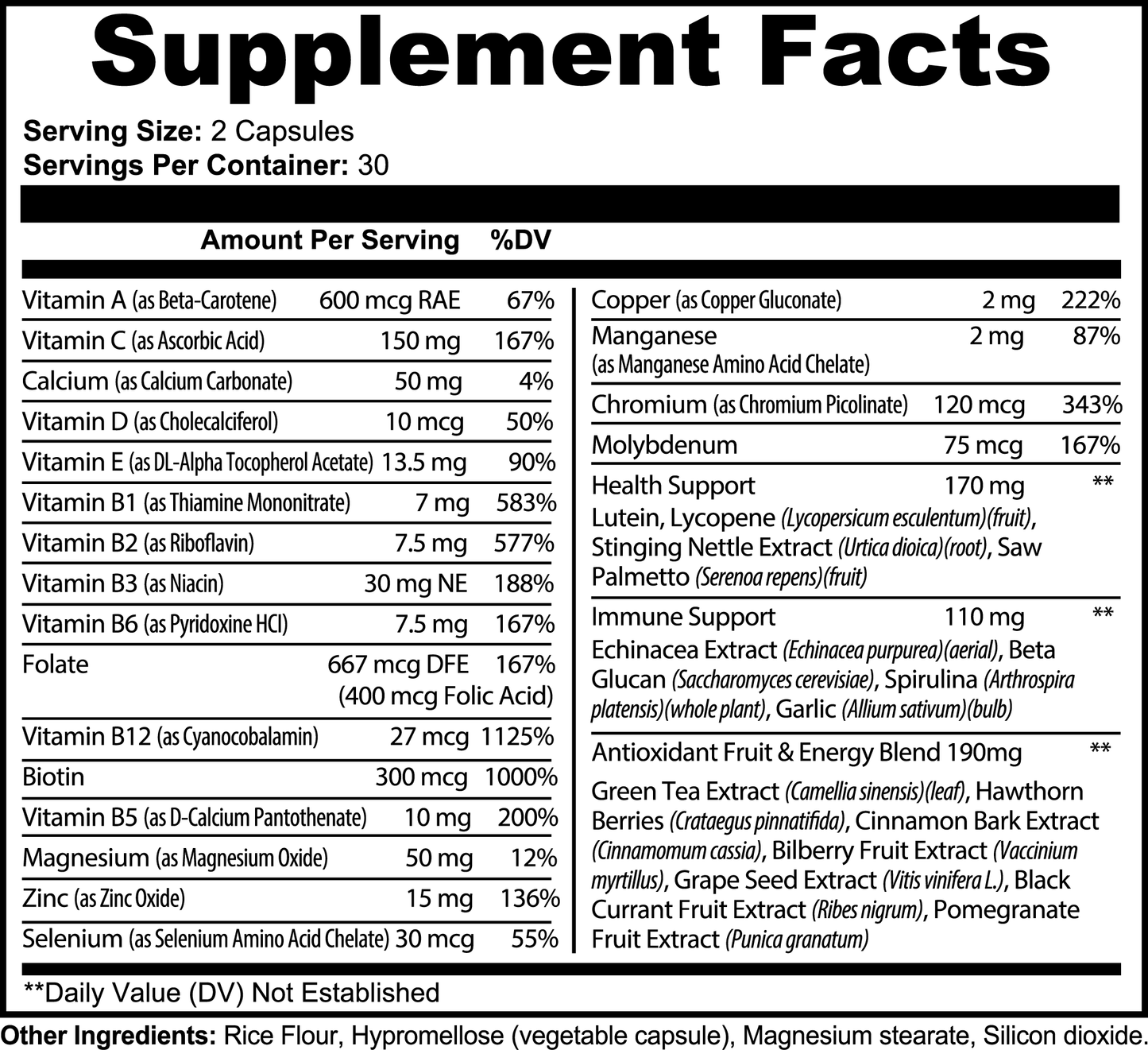 Complete Multivitamin - 15% Body Fat Club