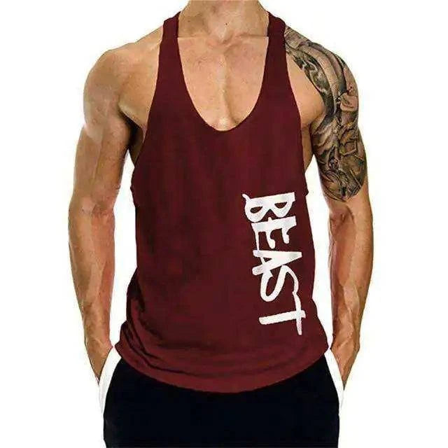 Beast Print Fitness Muscle Shirt - 15% Body Fat Club