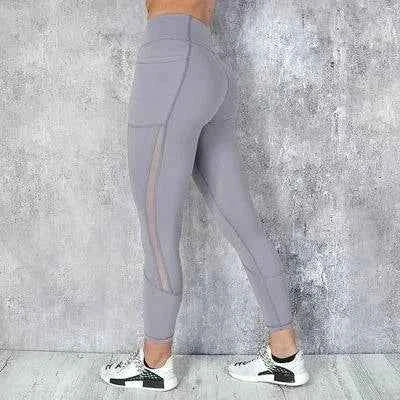 Pocket Solid Sport Yoga Pants with Pockets - 15% Body Fat Club
