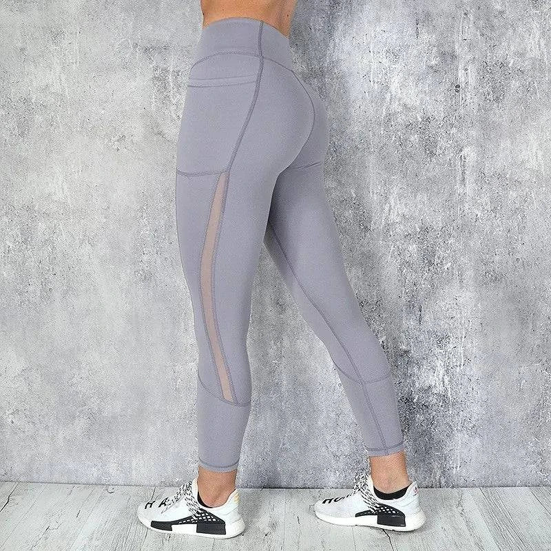 Pocket Solid Sport Yoga Pants - 15% Body Fat Club