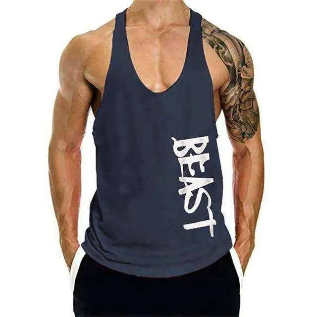 Beast Print Fitness Muscle Shirt - 15% Body Fat Club