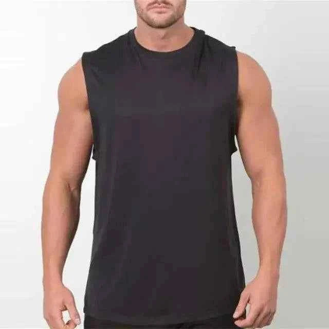 Men's Bodybuilding Tank Top - Brand New Plain Sleeveless Gym Stringer Shirt for Fitness and Sportwear - 15% Body Fat Club