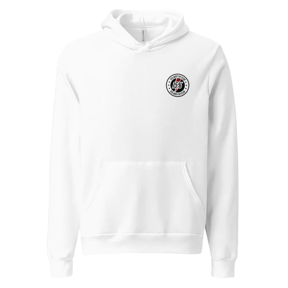 Unisex Pullover Hoodie - 15% Brand - 15% Body Fat Club