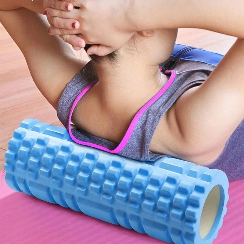 Fitness Foam Roller Set: Yoga Column & Soft Yoga Block - 15% Body Fat Club