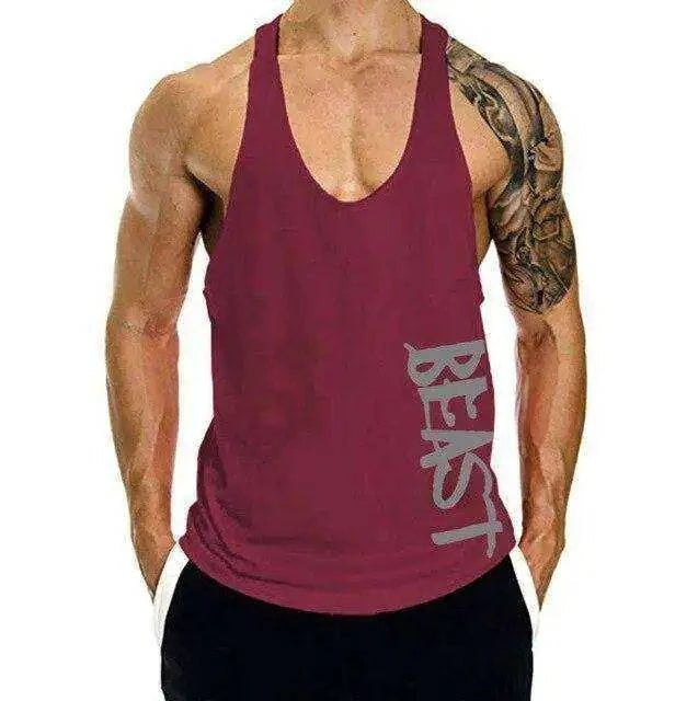 Beast Print Fitness Muscle Shirt - 15% Body Fat Club