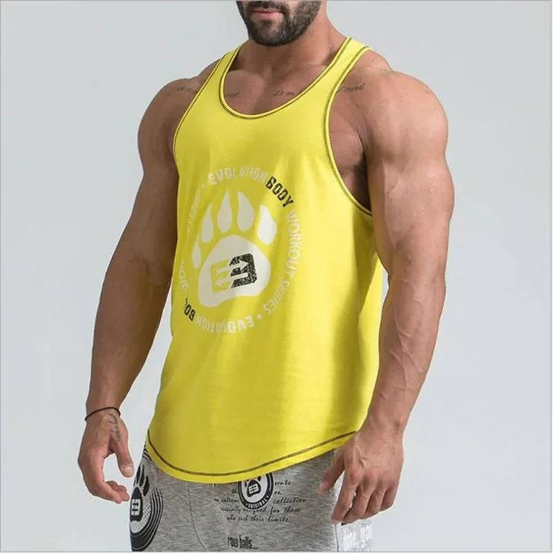 Men's Bodybuilding Stringer Tank Tops: Fitness Singlets - 15% Body Fat Club