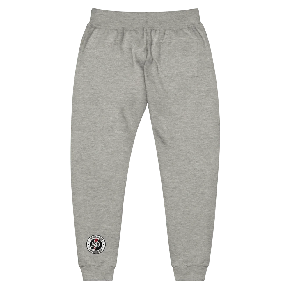 Unisex Fleece Sweatpants - 15% Brand - 15% Body Fat Club