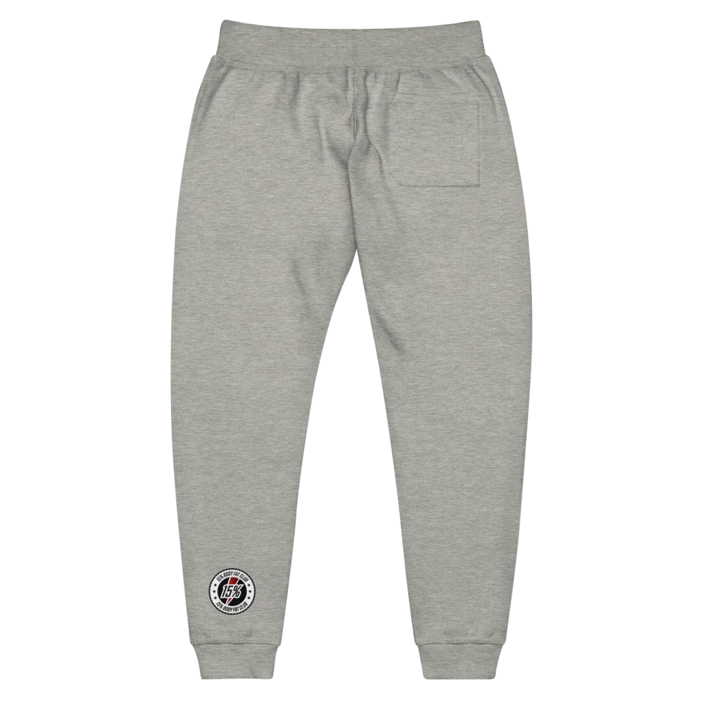 Unisex Fleece Sweatpants - 15% Brand - 15% Body Fat Club